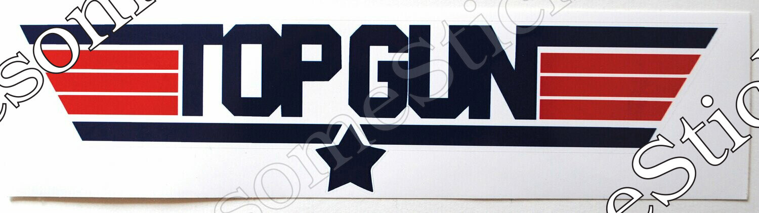 Top Gun custom repro sticker label decal DIE CUT