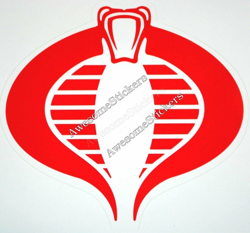 GI Joe Cobra custom sticker label decal DIE CUT