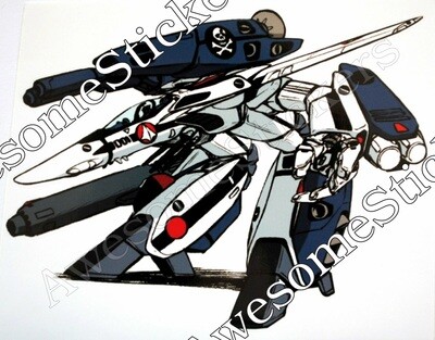 Robotech VF-1 Valkyrie custom repro sticker label decal DIE CUT