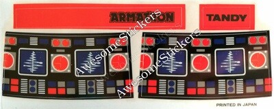 Armatron by Tandy custom stickers labels decals DIE CUT