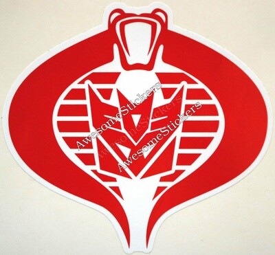 GI Joe Cobra Transformers custom sticker label decal DIE CUT