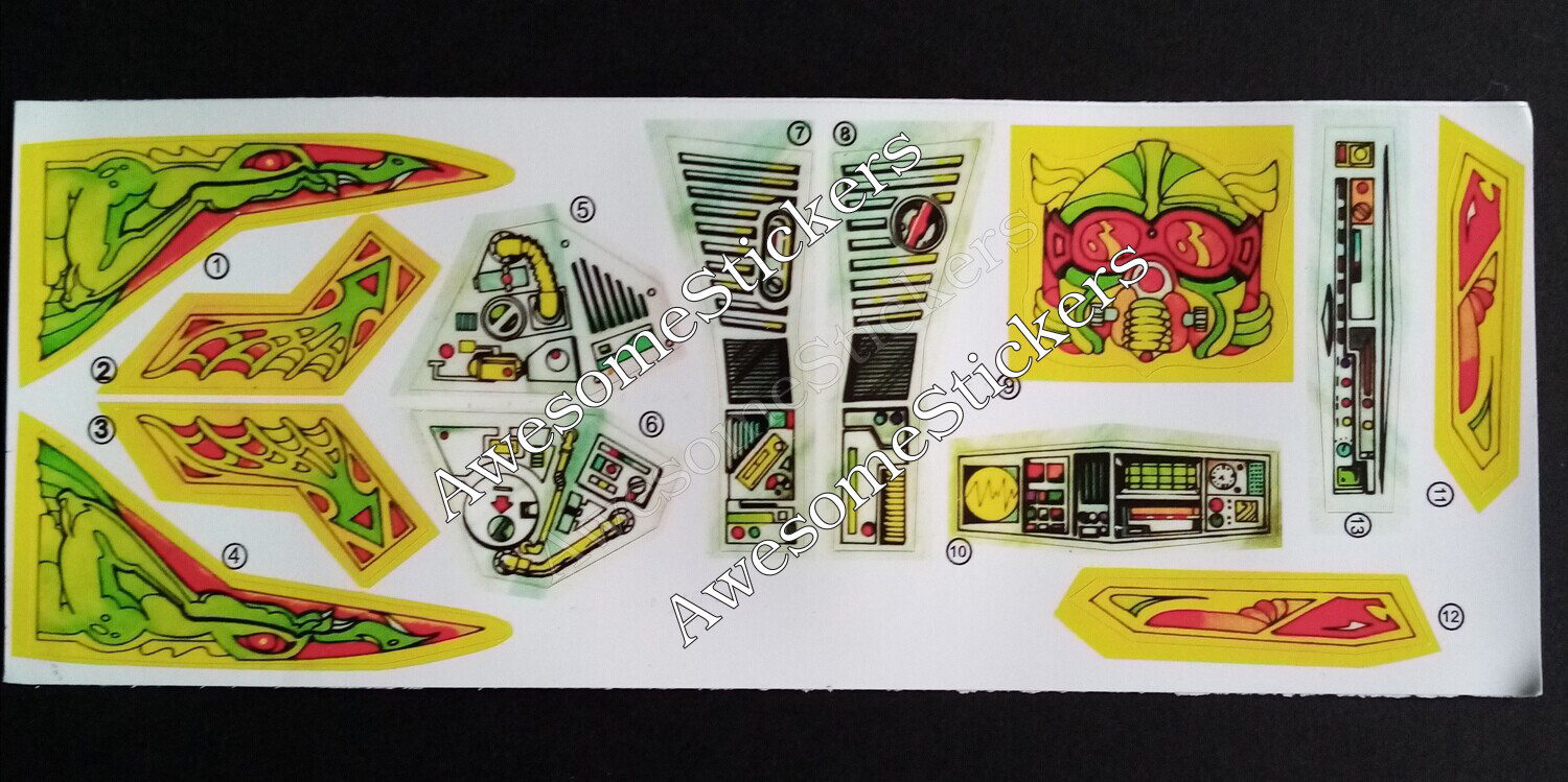 MOTU Battle Ram He Man vtg custom repro stickers labels decals DIE CUT on white gloss vinyl