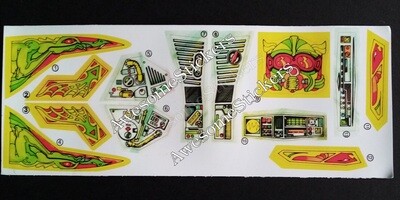MOTU Battle Ram He Man vtg custom repro stickers labels decals DIE CUT on white gloss vinyl