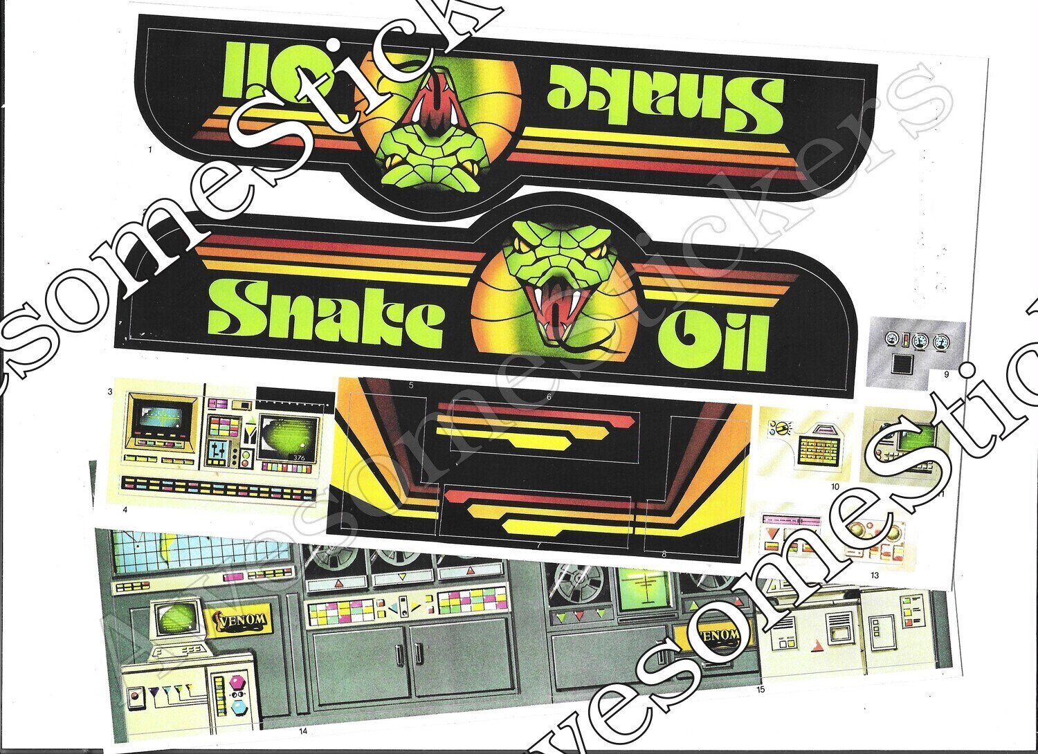 M.A.S.K. Outlaw MASK custom repro stickers...die cut