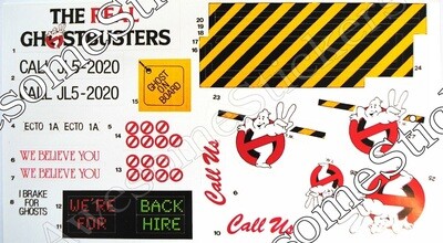 Ghostbusters Ecto 1a Kenner custom repro stickers labels decals DIE CUT