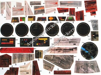Star Wars Millennium Falcon 2004 custom repro stickers labels decals DIE CUT