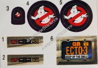 Ghostbusters Ecto-3 Kenner custom stickers labels decals DIE CUT