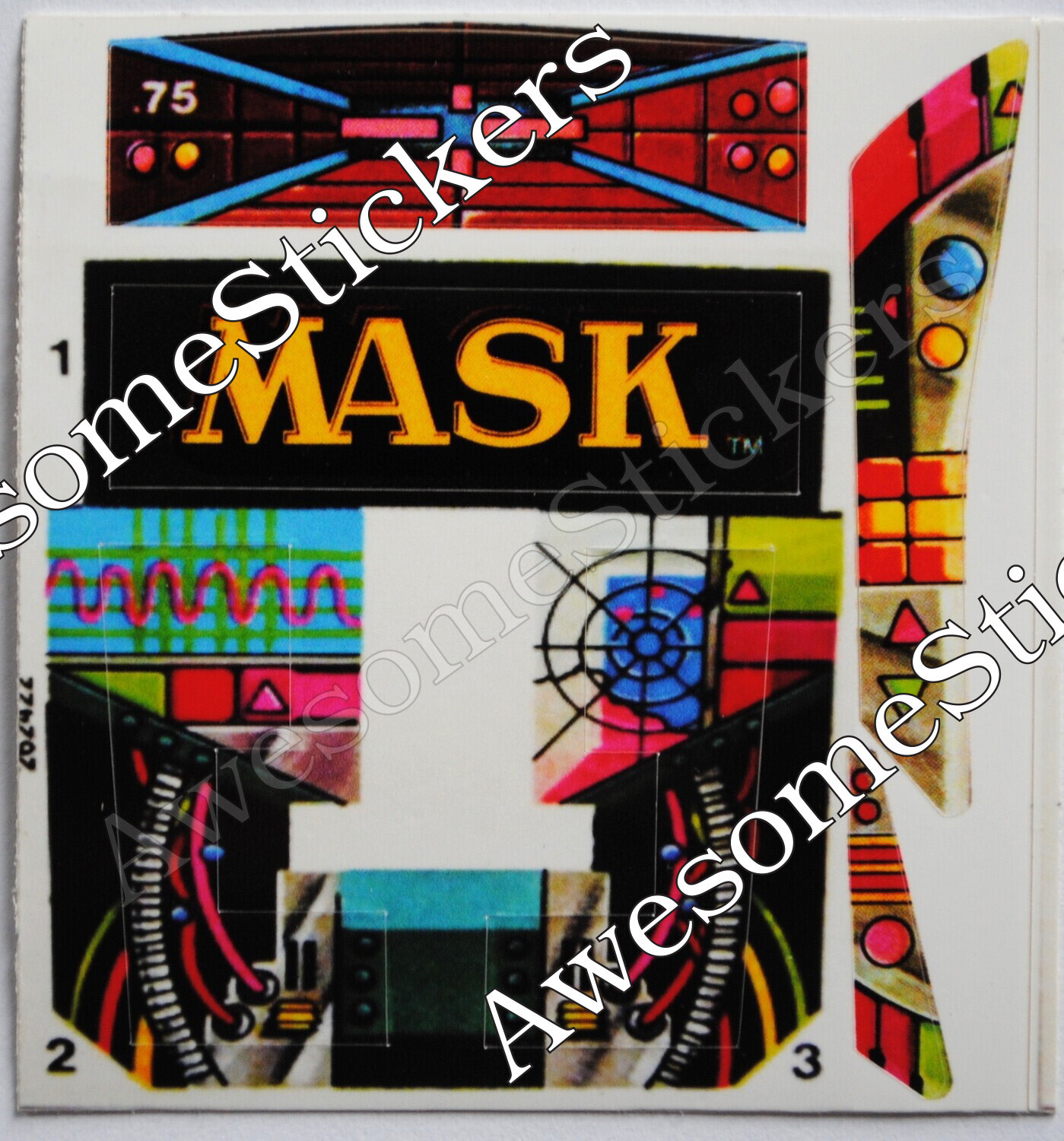 M.A.S.K. Hurricane MASK custom repro stickers...die cut