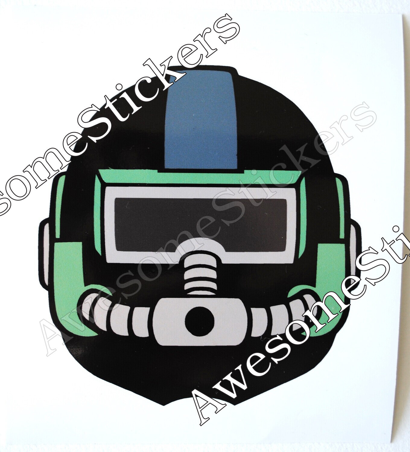 M.A.S.K Helmet MASK 8.5x8cm custom repro sticker...die cut