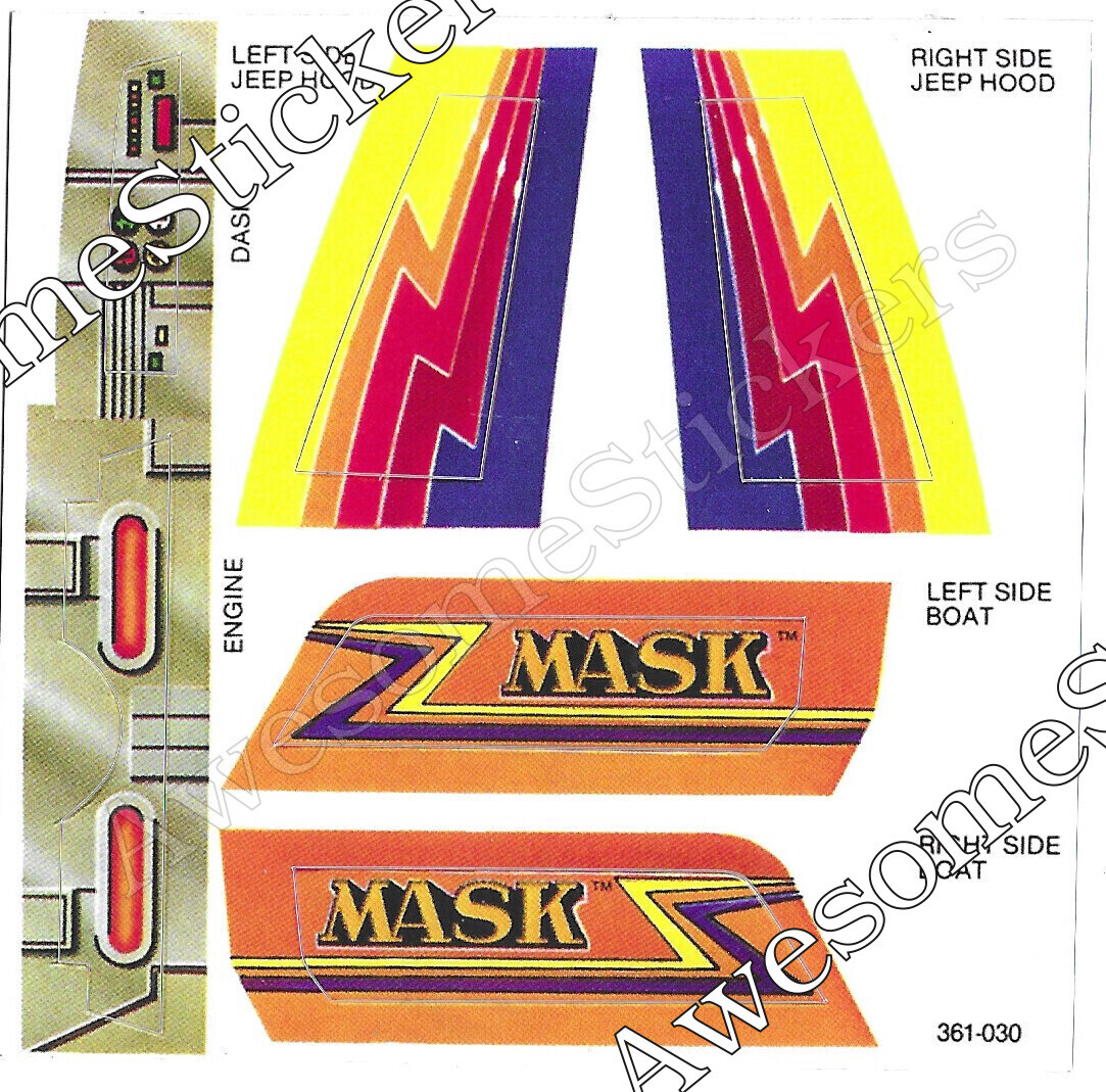 M.A.S.K. Gator MASK custom repro stickers ...die cut