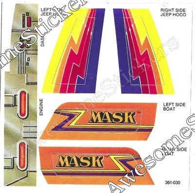 M.A.S.K. Gator MASK custom repro stickers ...die cut