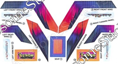 M.A.S.K. Switchblade MASK custom repro stickers labels decals DIE CUT