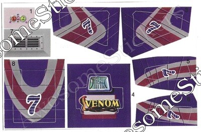 M.A.S.K. Iguana MASK custom repro stickers...die cut