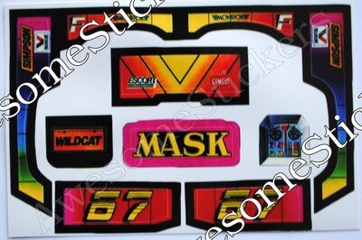M.A.S.K. Wildcat MASK custom repro stickers...die cut