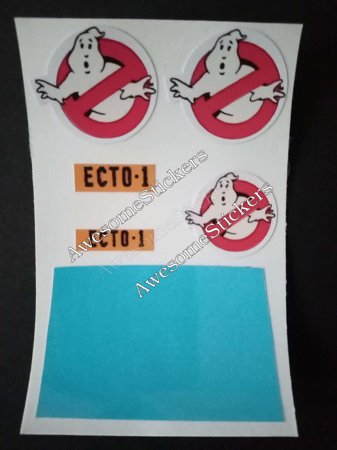 Ghostbusters Ecto-1 repro replacement custom stickers/labels/decals DIE CUT