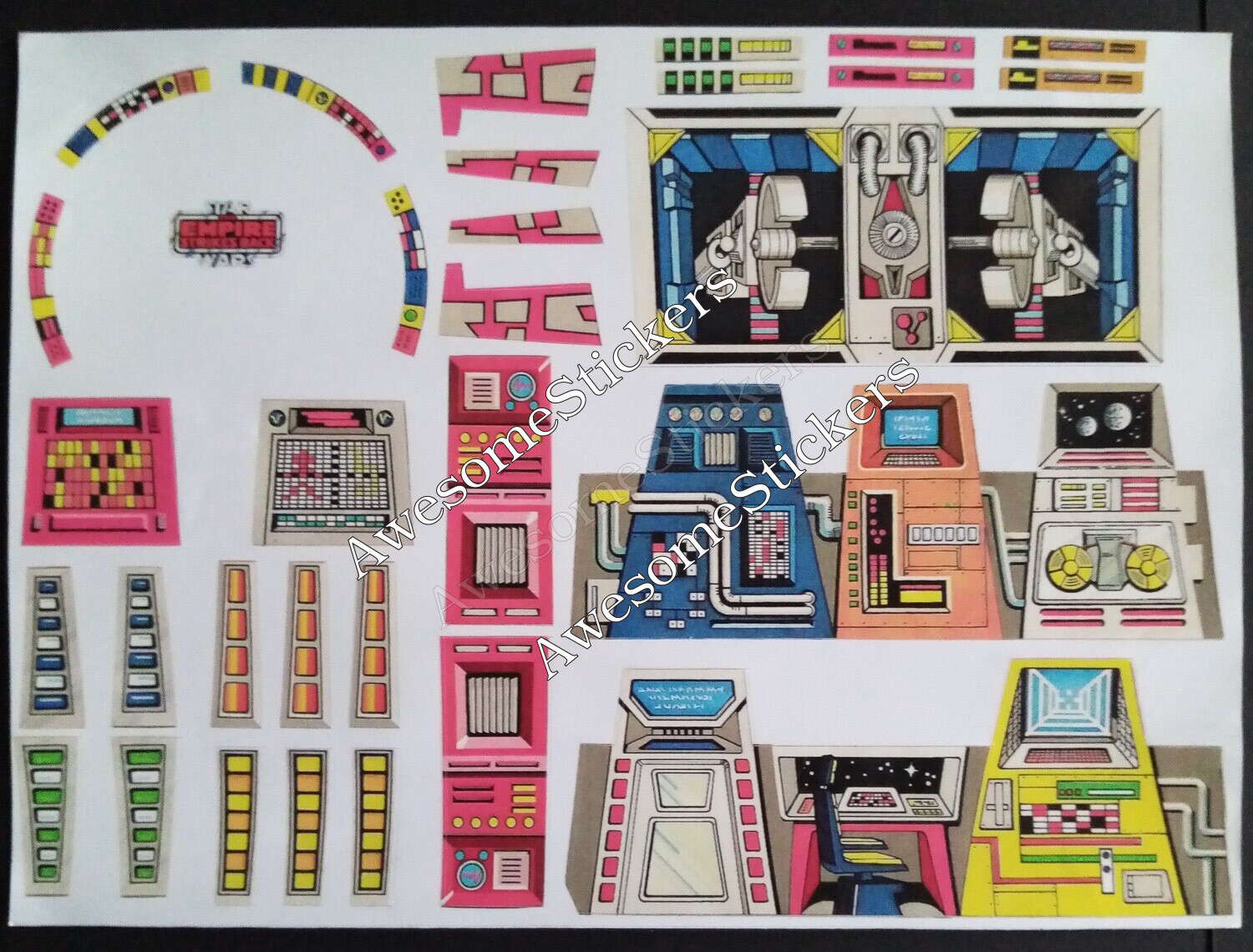 Star Wars Star Destroyer Action Playset  custom repro replacement stickers...die cut