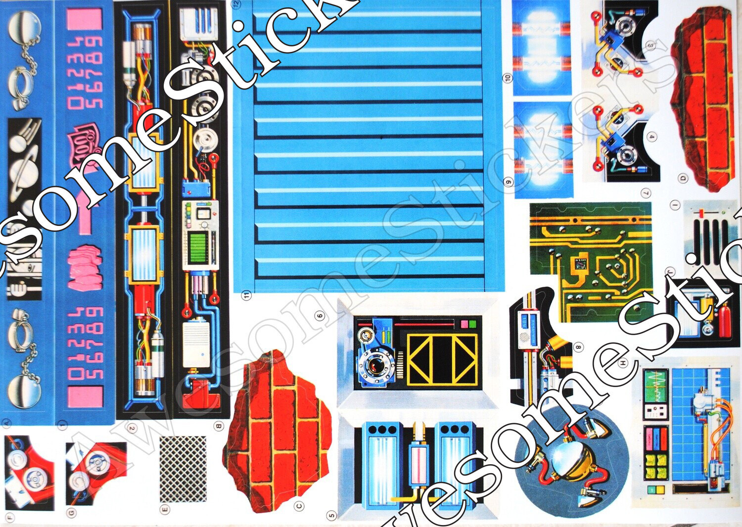 Bravestarr Bank &amp; Jail custom repro replacement stickers...die cut