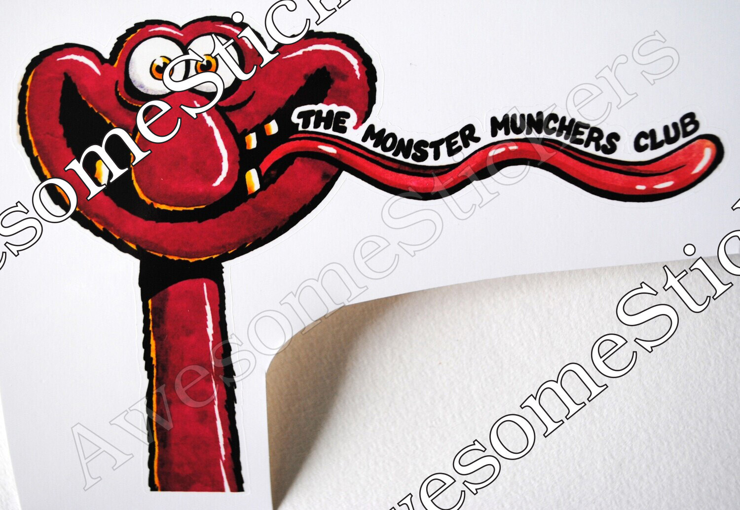 The Monster Munchers Club 9x12cm custom repro sticker...die cut