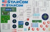 Starcom Starbase Command &#39;86 custom repro replacement stickers DIE CUT