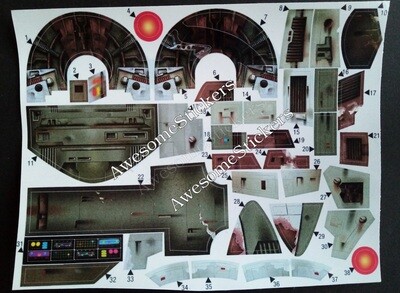 Star Wars Boba Fett&#39;s Slave I 1996 custom repro stickers Slave 1 DIE CUT