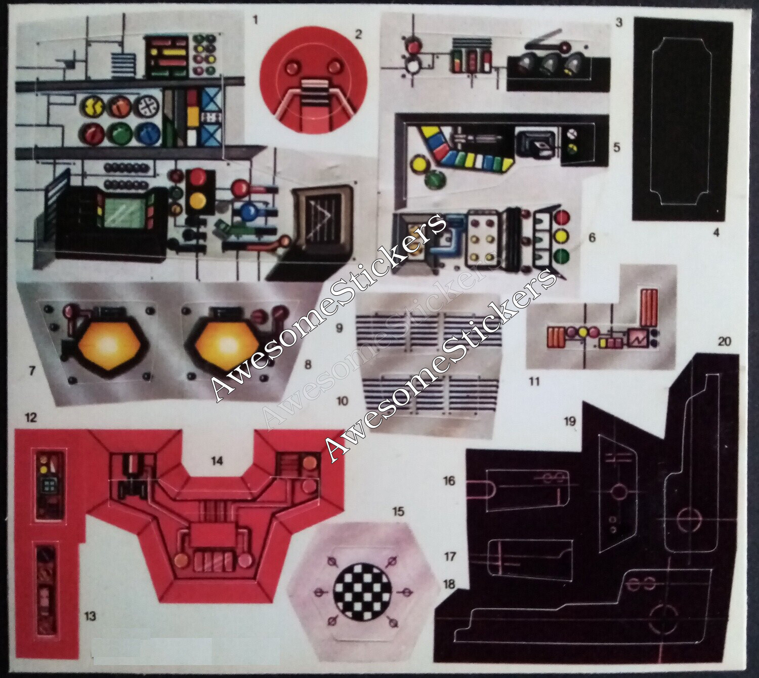 Star Wars Droids Side Gunner custom repro replacement stickers...die cut