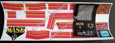 M.A.S.K. Rhino MASK custom repro stickers...die cut