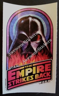 Star Wars Darth Vader in flames ESB custom repro sticker DIE CUT