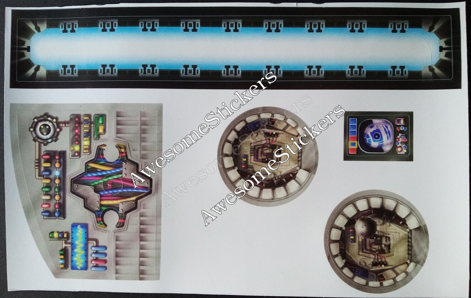 Star Wars Millennium Falcon Galactic Heroes custom repro replacement stickers...die cut