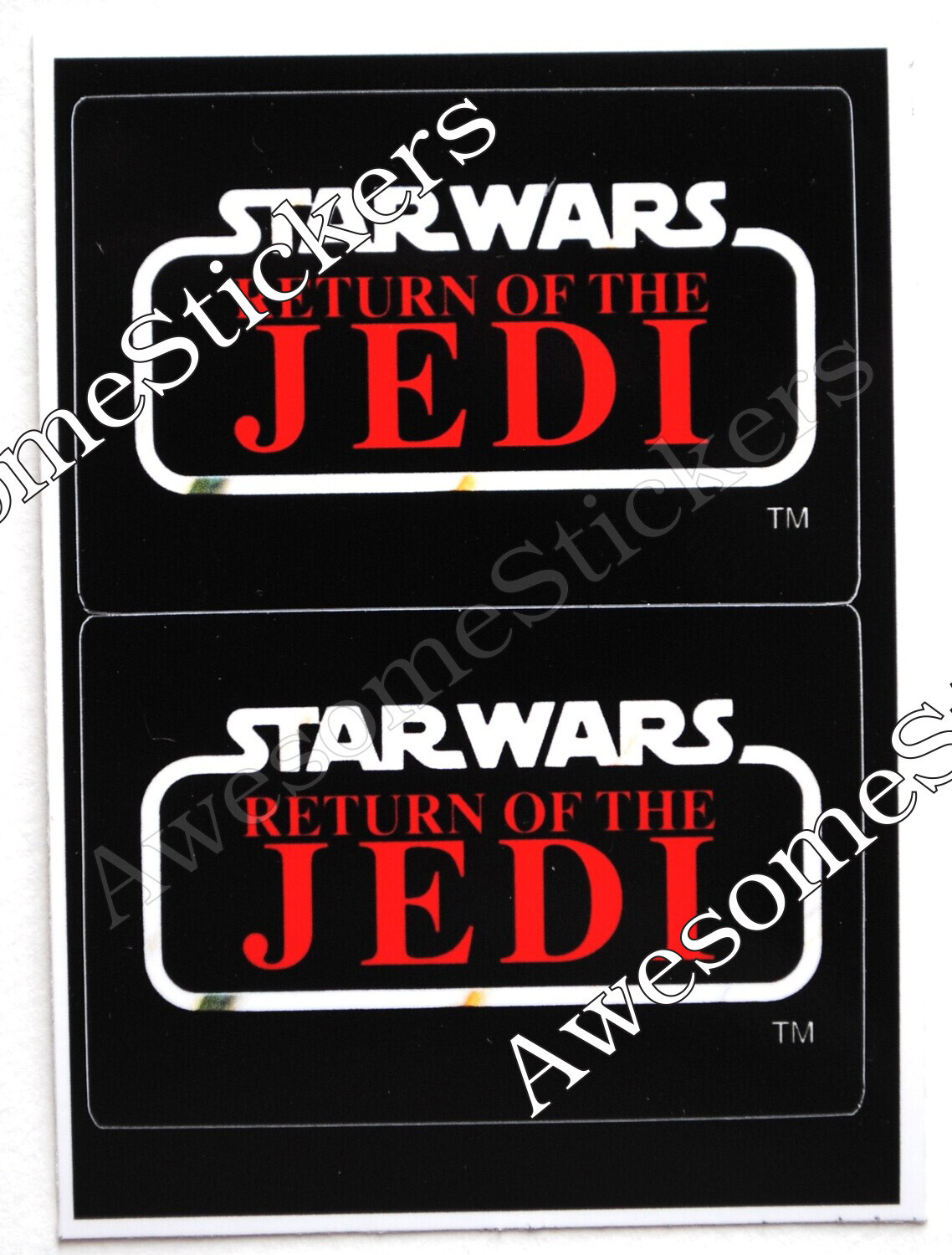 Star Wars Return of the Jedi Han Solo blaster custom repro vtg sticker...die cut