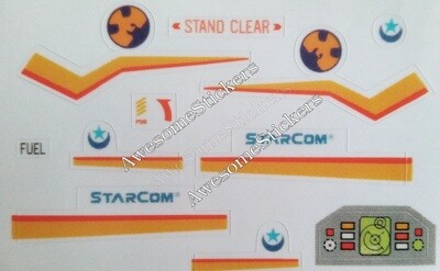 Starcom Sidewinder custom repro replacement stickers DIE CUT