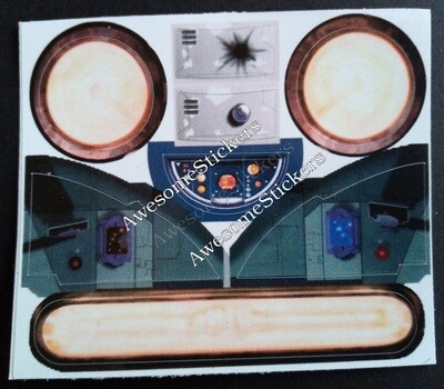 Star Wars Boba Fett&#39;s Slave 1 custom repro stickers DIE CUT Slave I 2001 version DIE CUT