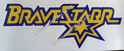 Bravestarr logo 15 x 6 cm custom sticker DIE CUT
