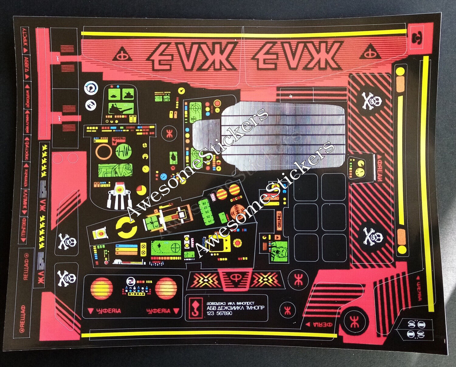 Action Force Hyena custom repro replacement sticker sheet DIE CUT