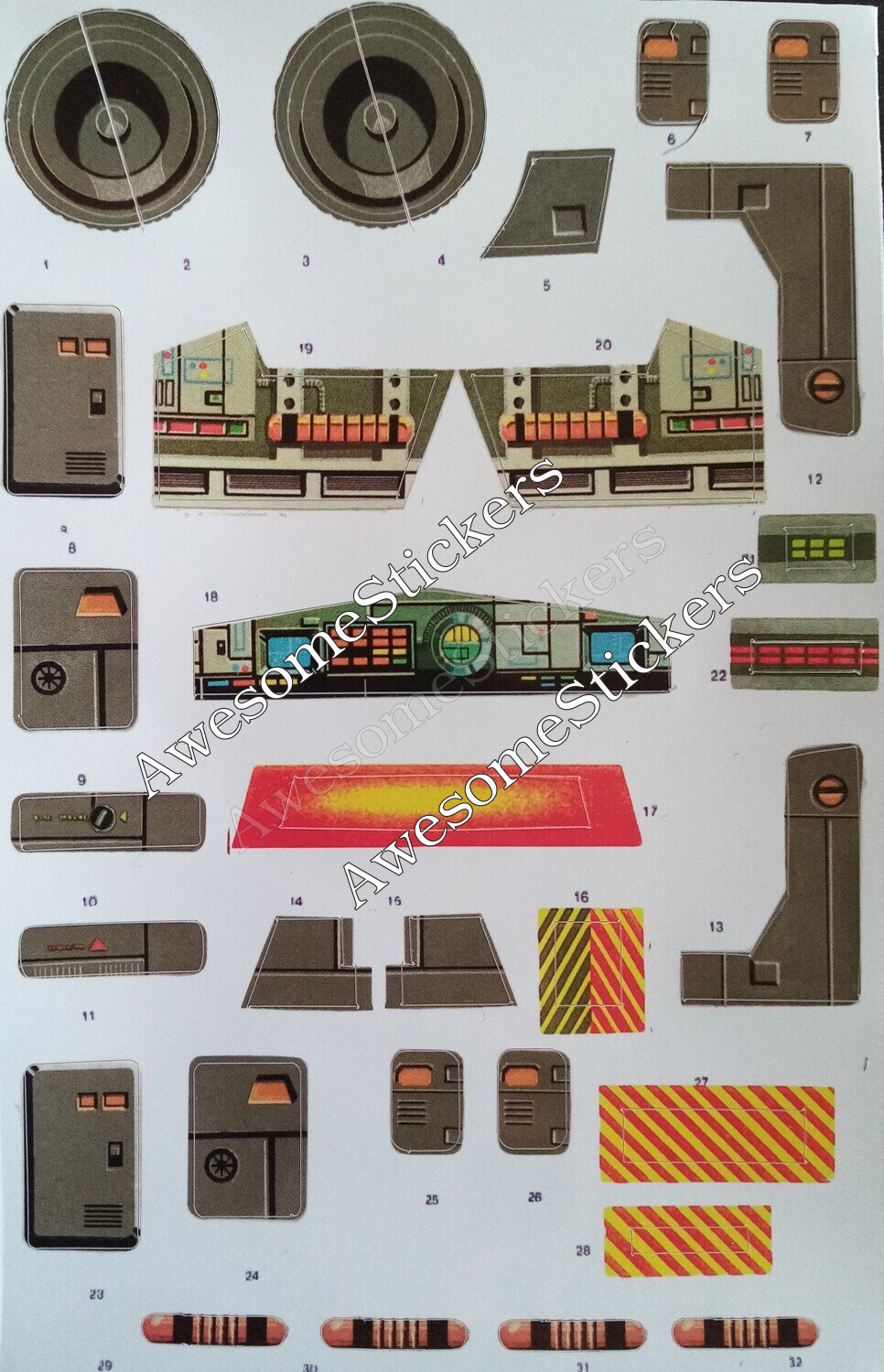 Star Wars At At custom repro stickers labels decals DIE CUT