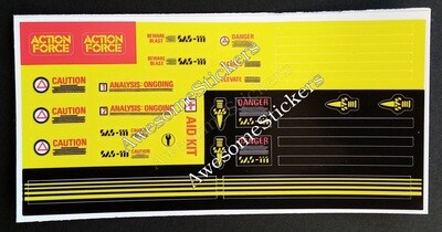 Action Force S.A.S Mobile Missile System custom repro replacement sticker sheet DIE CUT