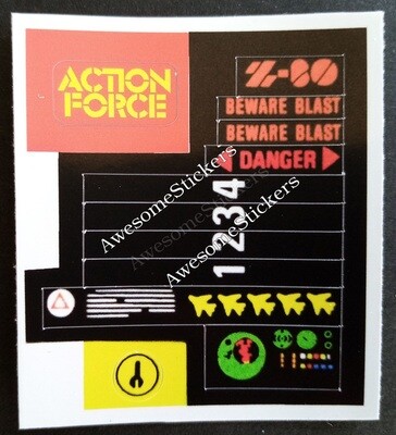Action Force Dart custom repro replacement sticker DIE CUT
