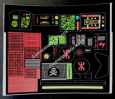 Action Force Escape Armour custom repro replacement sticker sheet DIE CUT