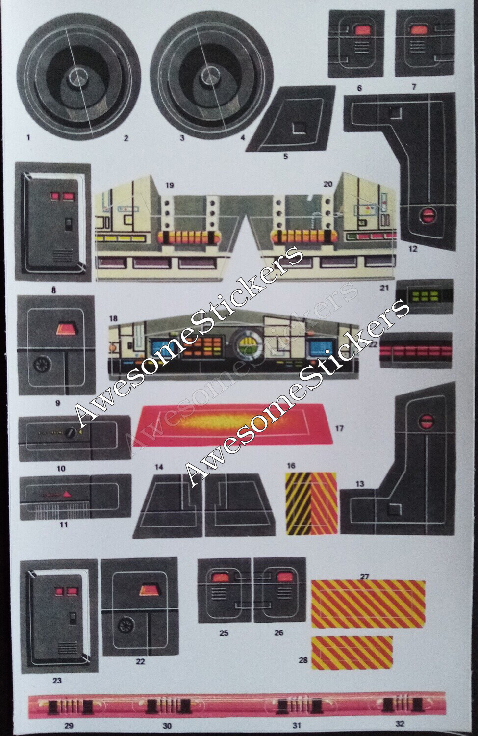 Star Wars At At custom repro stickers labels decals DIE CUT