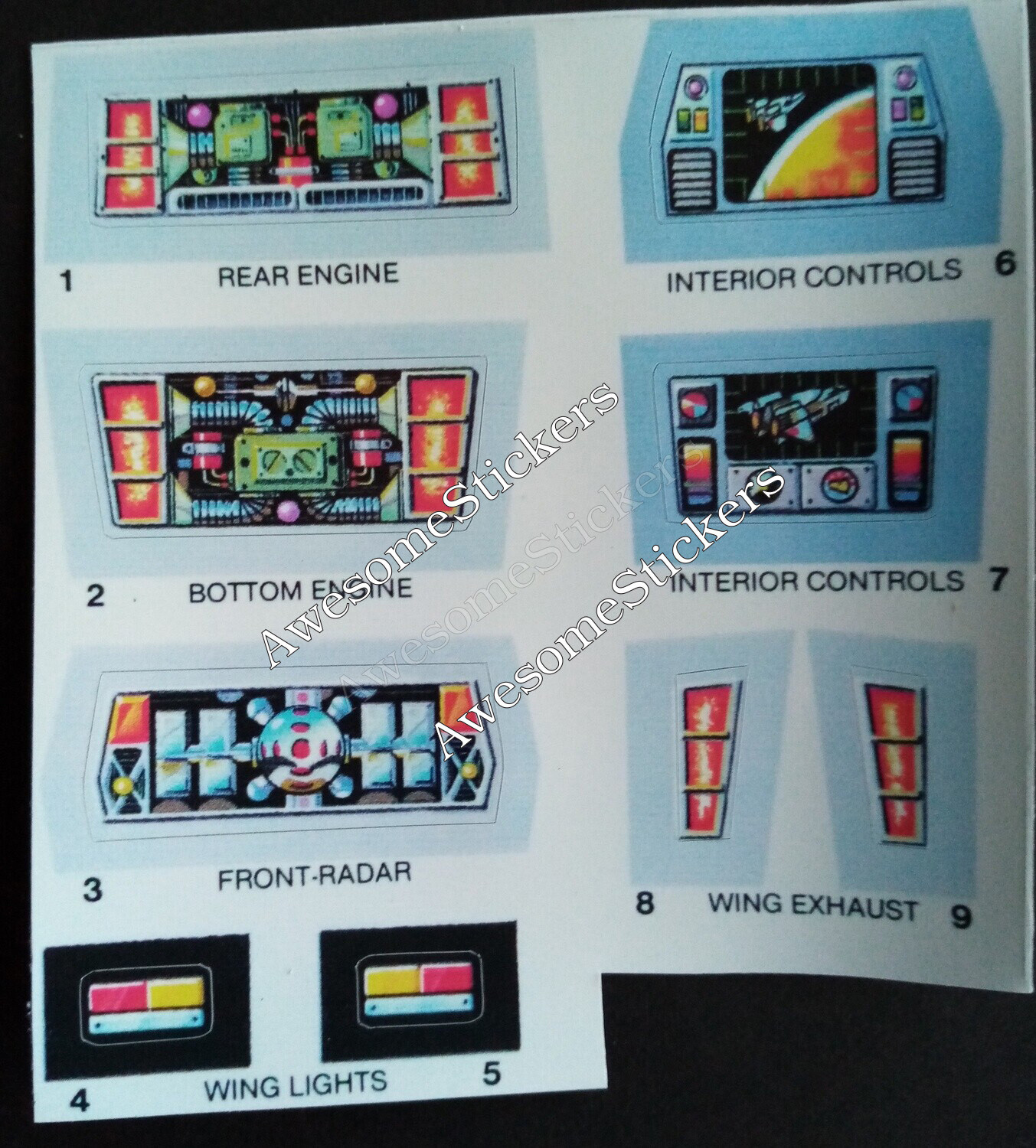 Star Wars AST-5 custom repro stickers DIE CUT