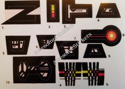 Star Wars Turret &amp; Probot custom repro stickers DIE CUT
