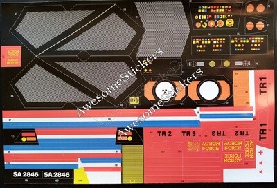Action Force Triad Fighter (V2) Silent Attack (V2) Wolverine (V2) custom repro replacement sticker sheet DIE CUT
