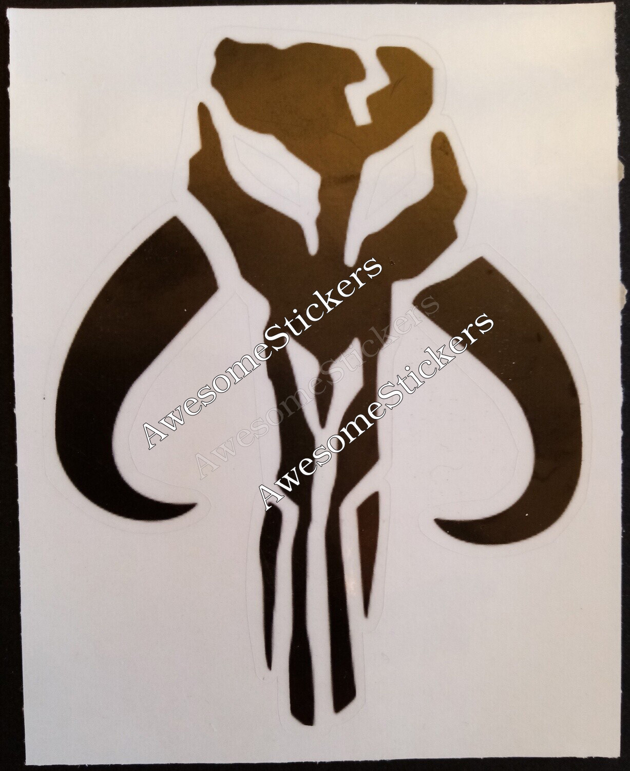 Star Wars The Mandalorian Boba Fett symbol Green custom sticker...Die cut... approx. 10x8 cm