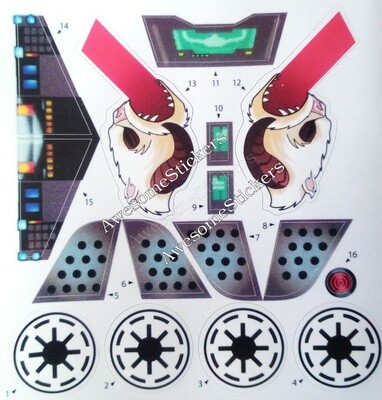 Star Wars Arc-170 custom repro stickers Arc 170 DIE CUT