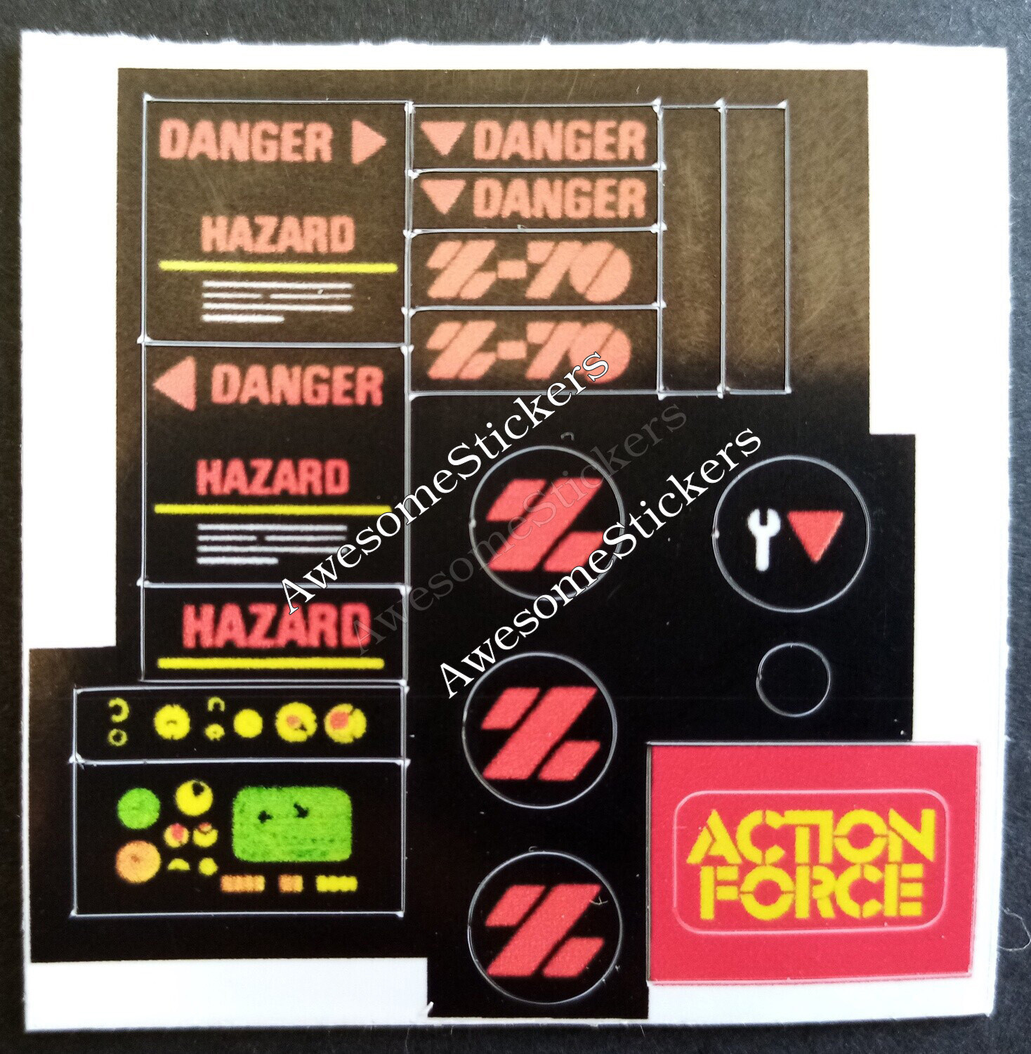 Action Force Shaft custom repro stickers DIE CUT