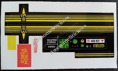 Action Force S.A.S Boat Patrol custom repro replacement sticker sheet vinyl DIE CUT
