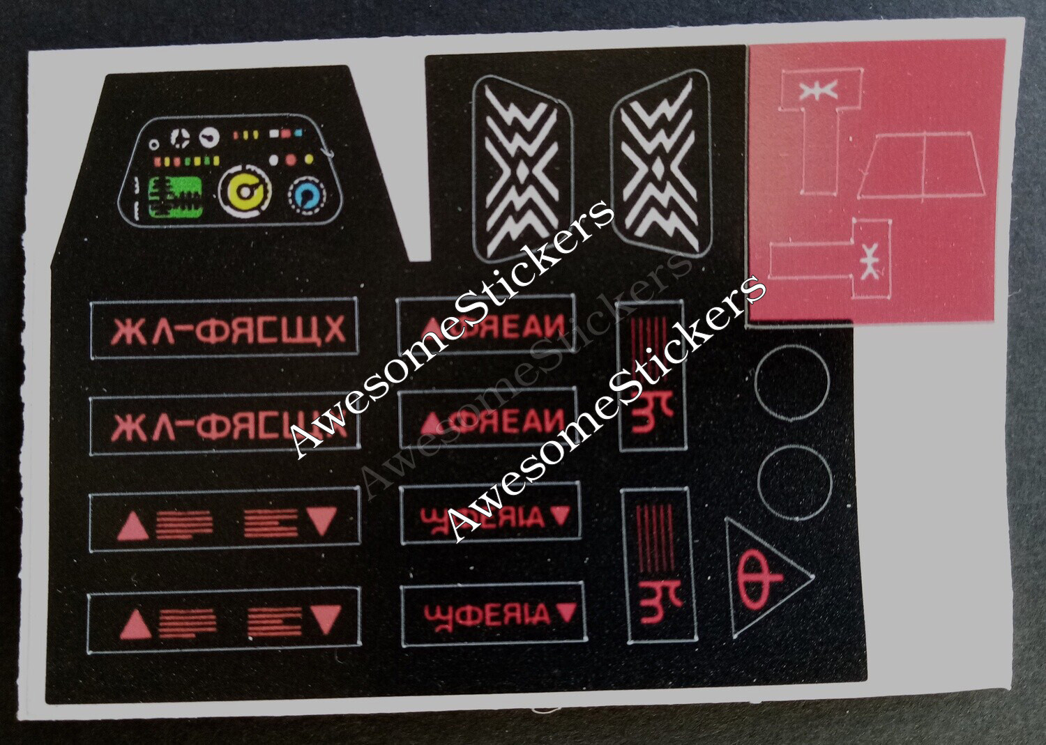Action Force Enemy Shadowtrak custom repro replacement sticker sheet DIE CUT