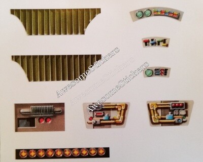 Star Wars Desert Sail Skiff custom repro stickers DIE CUT