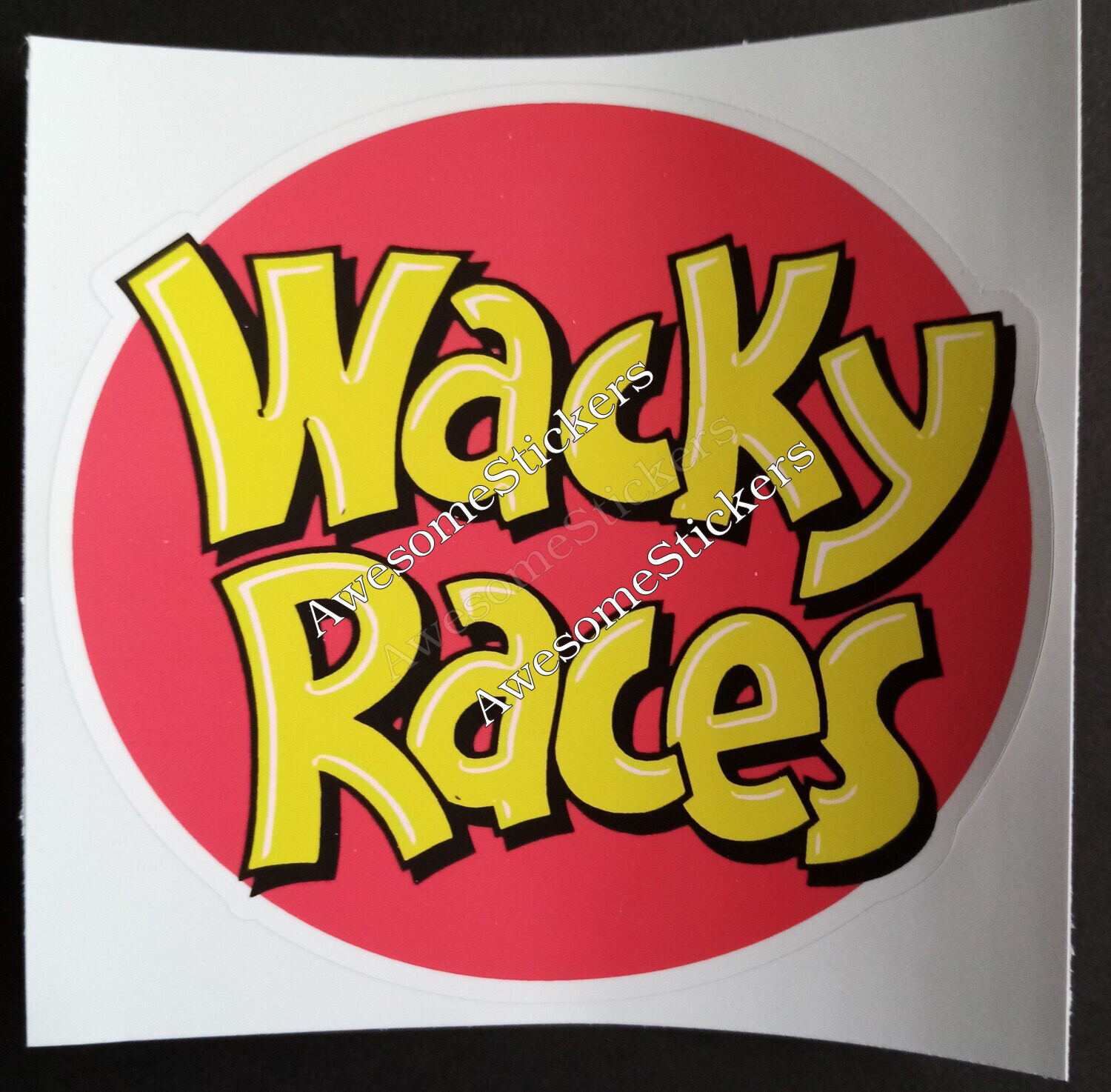 Wacky Races classic sticker~retro~custom repro DIE CUT 9.5 x 9 cm