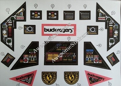 ​Buck Rogers Laserscope Fighter repro stickers DIE CUT