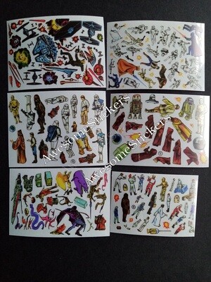 Star Wars vintage style custom repro stickers DIE CUT